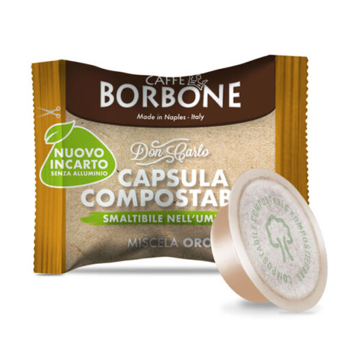 Box 100 capsule Don Carlo Caffè Borbone Miscela Oro COMPOSTABILI