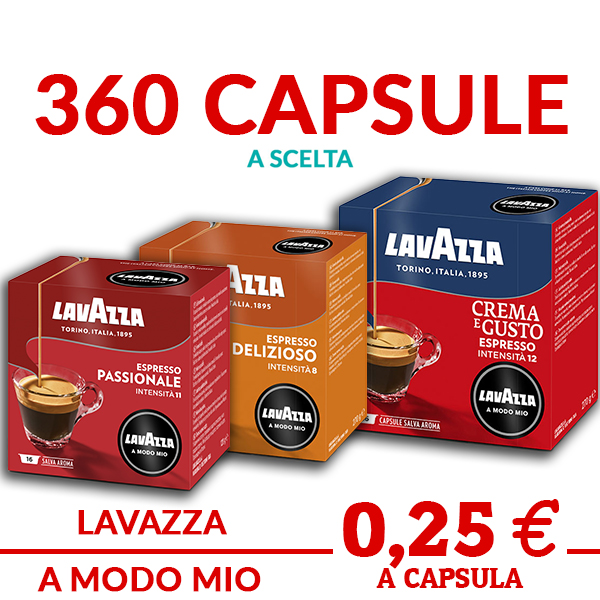 10 confezioni da 36 capsule LavAzza A Modo Mio