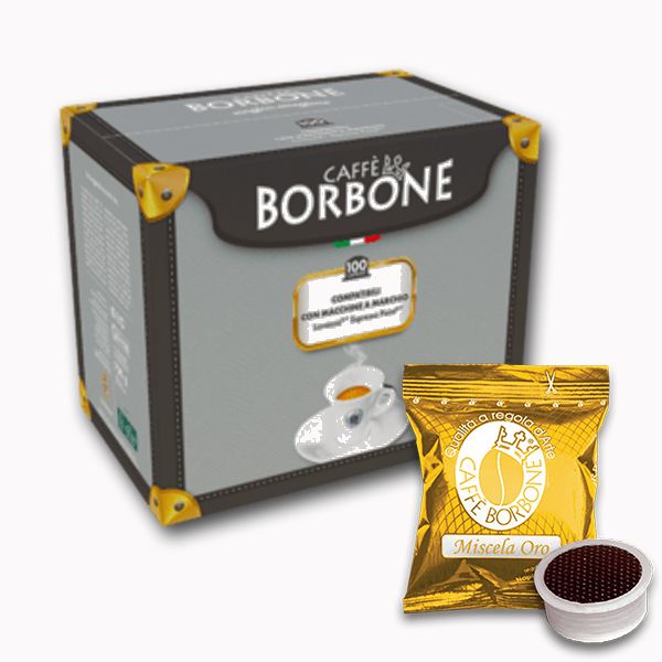 100 cápsulas de café GOLD blend Borbone compatibles con Espresso Point