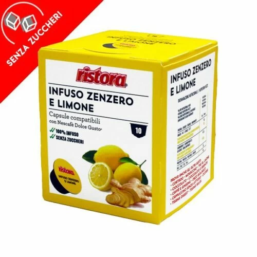 10 Ristora compatible Dolce Gusto soluble lemon tea capsules