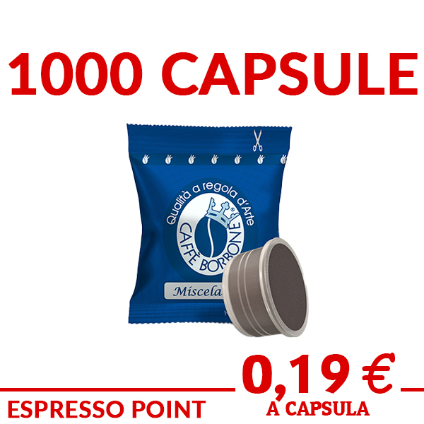 1000 capsules Caffè Borbone blue blend compatible espresso point