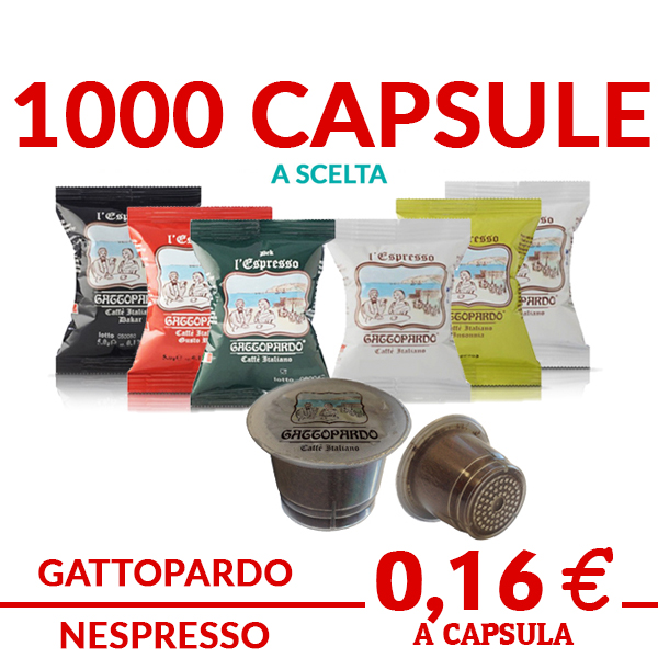1000 capsule Gattopardo a scelta compatibile Nespresso