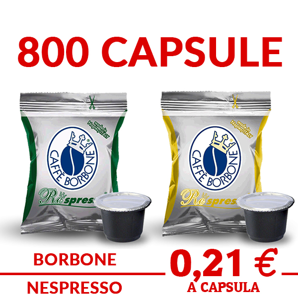 800 capsule borbone compatibili nespresso RESPRESSO a scelta tra miscela ORO E DEK