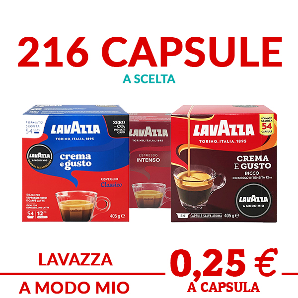 4 confezioni da 54 lavazza a modo mio a scelta cialdeweb