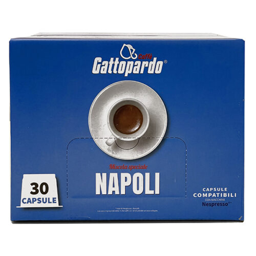 gattopardo nespresso box napoli 30 capsule caffè espresso