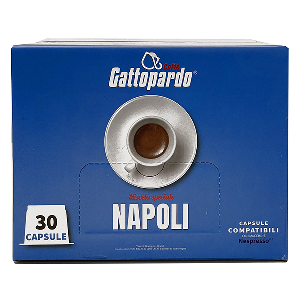 gattopardo nespresso box napoli 30 capsule caffè espresso