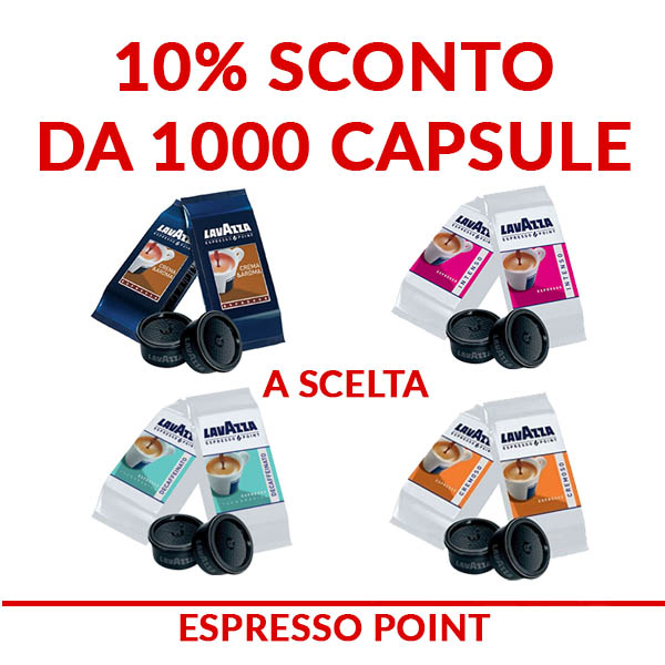 1000 CAPSULE ESPRESSO POINT A SCELTA SCONTO 10%