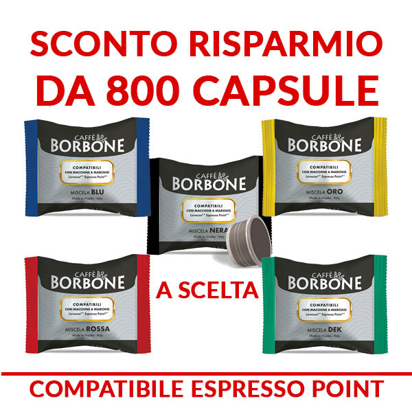 Borbone compatibile Espresso Point promo da 800 miste